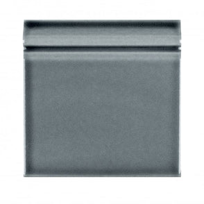 British Ceramic Tile Puddle Glaze Smoked Grey 15cm x 15cm Skirting Tile