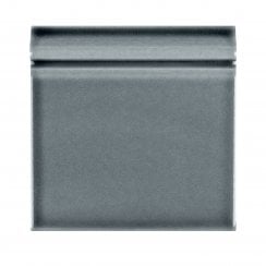 British Ceramic Tile Puddle Glaze Smoked Grey 15cm x 15cm Skirting Tile