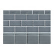 British Ceramic Tile Puddle Glaze Smoked Grey 15cm x 15cm Skirting Tile