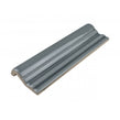 British Ceramic Tile Puddle Glaze Smoked Grey 5cm x 15cm Border Tile