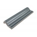 British Ceramic Tile Puddle Glaze Smoked Grey 5cm x 15cm Border Tile