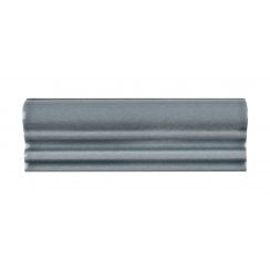 British Ceramic Tile Puddle Glaze Smoked Grey 5cm x 15cm Border Tile