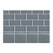 British Ceramic Tile Puddle Glaze Smoked Grey 7.5cm x 15cm Wall Tile
