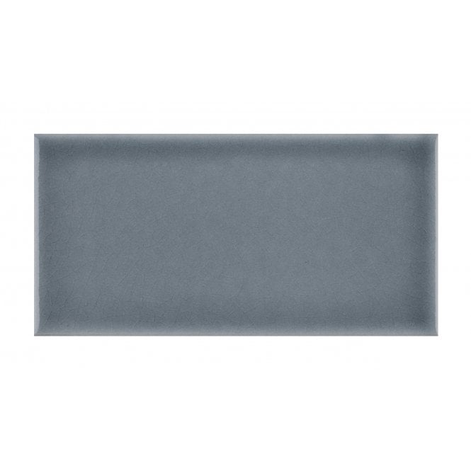 British Ceramic Tile Puddle Glaze Smoked Grey 7.5cm x 15cm Wall Tile
