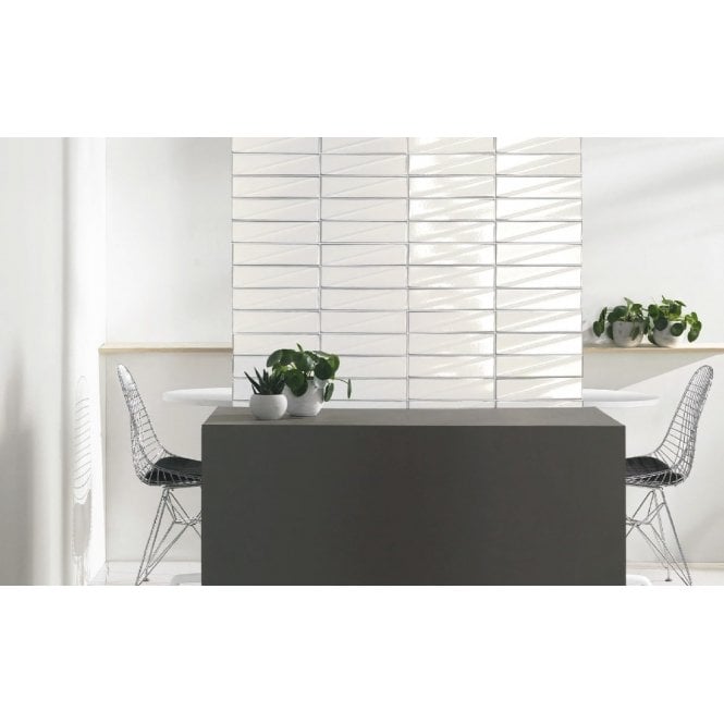 Italian Design Pulse Ice 7.6cm x 30.5cm Wall Tile