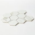 Q-Marmi Calacatta Hexagon Mosaic (9.5cm x 9.5cm) 29.2cm x 34.1cm Wall & Floor Tile