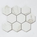 Q-Marmi Calacatta Hexagon Mosaic (9.5cm x 9.5cm) 29.2cm x 34.1cm Wall & Floor Tile