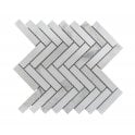 Q Marmi Statuario Herringbone 28cm x 29.2cm Wall & Floor Mosaic