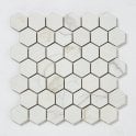 Q-Marmi Statuario Hexagon Mix Stone Mosaic 32.4cm x 33.2cm Wall & Floor Tile