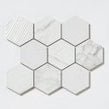Q-Marmi Statuario Hexagon Mix Stone Mosaic (9.5cm x 9.5cm) 29.2cm x 34.1cm Wall & Floor Tile