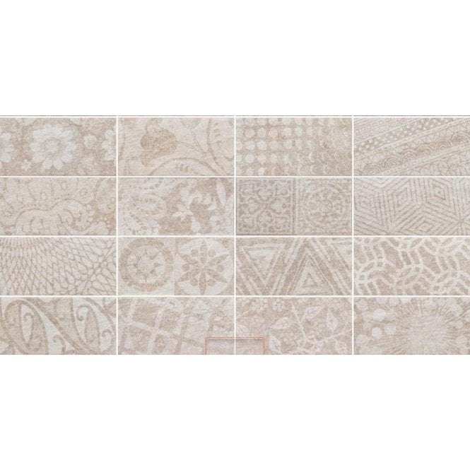 Equipe Quarcity Cream Decor 7.5cm x 30cm Wall Tile