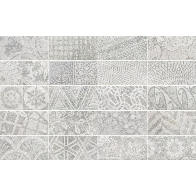 Equipe Quarcity Grey Decor 7.5cm x 30cm Wall Tile