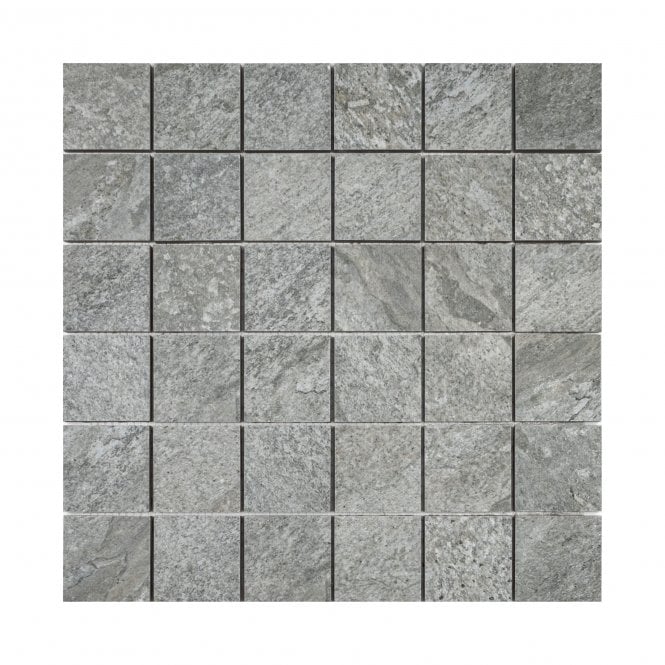 Quartz Stone Grey Matt 30cm x 30cm Mosaic Tile