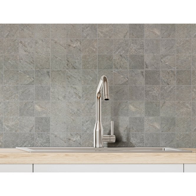 Quartz Stone Taupe Matt 30cm x 30cm Mosaic Tile