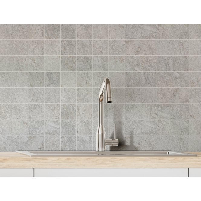 Quartz Stone White Matt 30cm x 30cm Mosaic Tile