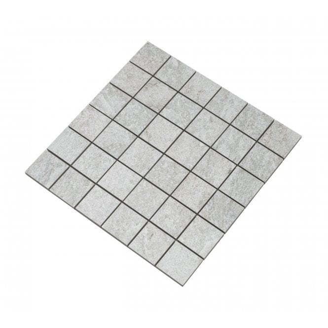 Quartz Stone White Matt 30cm x 30cm Mosaic Tile