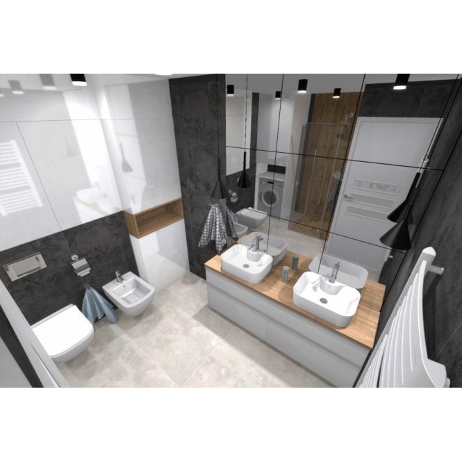 Quenos Matt White 59.8cm x 119.8cm Wall & Floor Tile