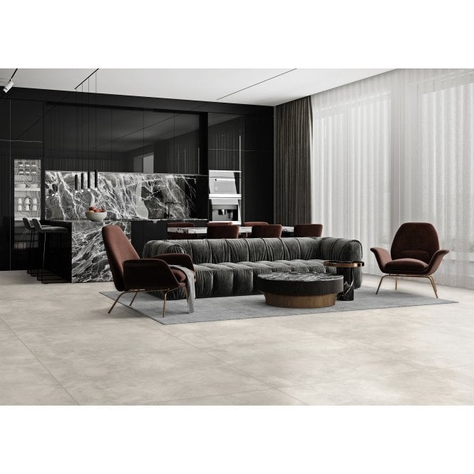 Quenos White Matt Rectified Porcelain 119.8cm x 119.8cm Floor Tile