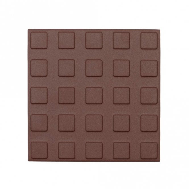 Red with Square Studs 14.6cm x 14.6cm Floor Tile