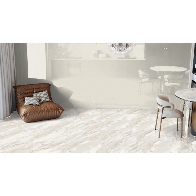 Refine Carrara Matt Wall & Floor Tile 60cm x 60cm