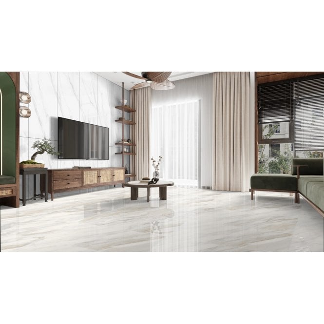 Refine Carrara Polished Wall & Floor Tile 60cm x 120cm