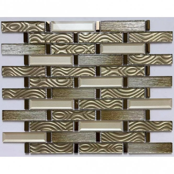 Remi Caramel 30cm x 33.5cm Mosaic Tile