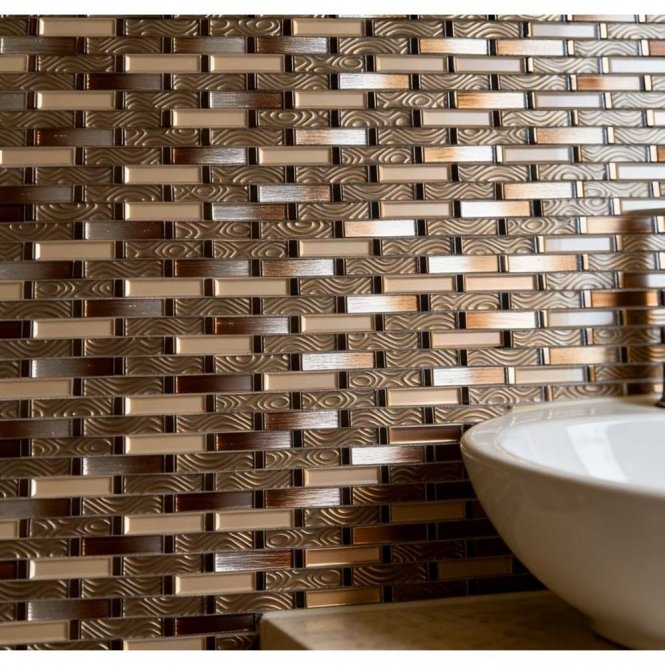 Remi Caramel 30cm x 33.5cm Mosaic Tile