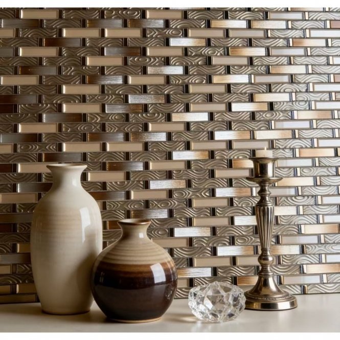 Remi Caramel 30cm x 33.5cm Mosaic Tile