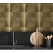 Reptilia Gold (9.8cm x 9.8cm) 29.8cm x 29.8cm Mosaic Tile