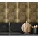 Reptilia Gold (9.8cm x 9.8cm) 29.8cm x 29.8cm Mosaic Tile