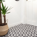 Retro Black Feature Floor 33cm x 33cm Floor Tile