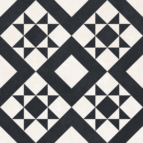 Retro Black Feature Floor 33cm x 33cm Floor Tile
