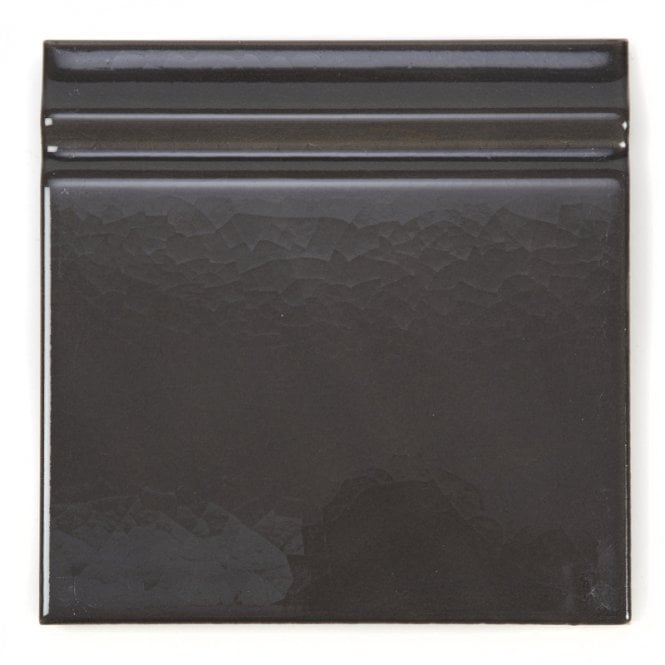 Retro Metro Charcoal Grey 15cm x 15cm Skirting Tile