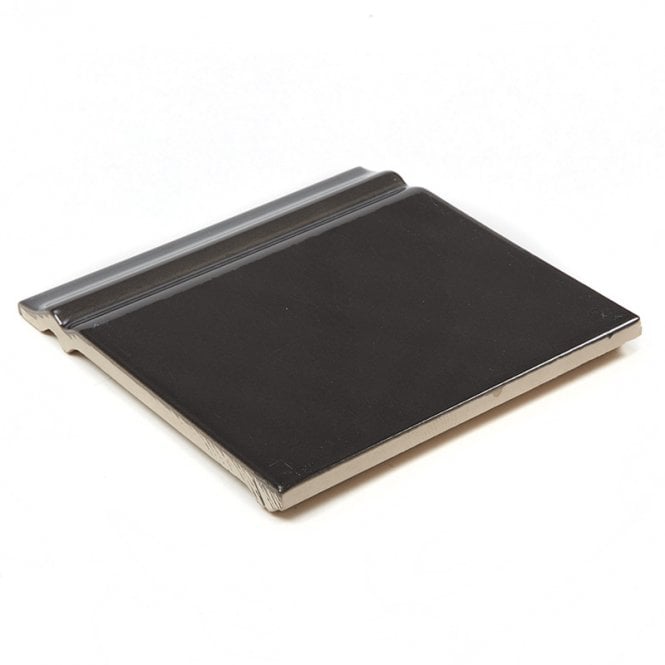 Retro Metro Charcoal Grey 15cm x 15cm Skirting Tile