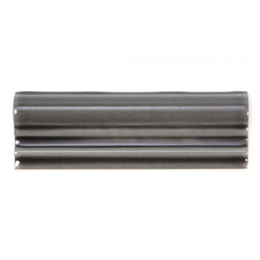 Retro Metro Charcoal Border (5cm x 15cm) Wall Tile