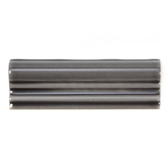 Retro Metro Charcoal Border (5cm x 15cm) Wall Tile