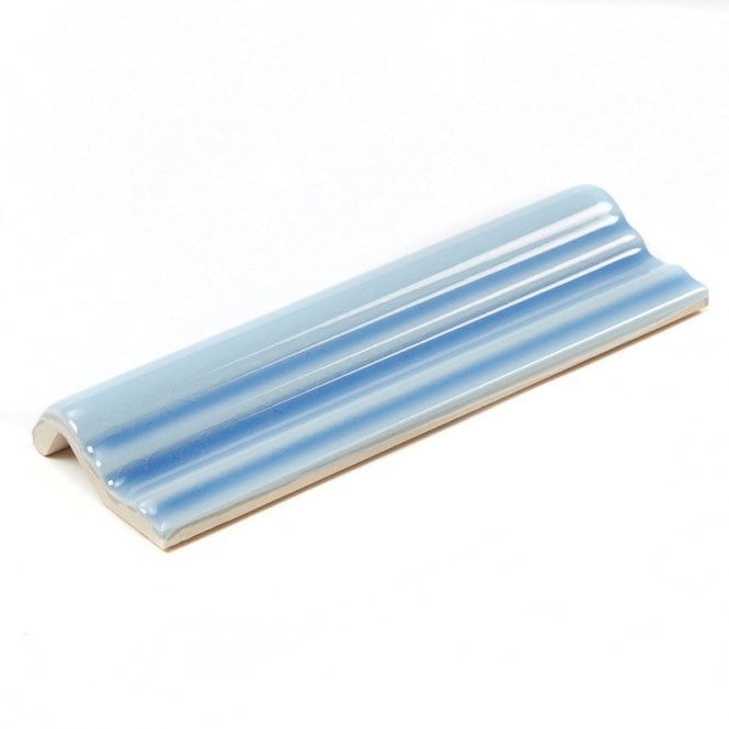 Retro Metro Mediterranean Blue 5cm x 15cm Border Tile