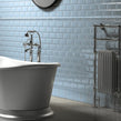 Retro Metro Mediterranean Blue 5cm x 15cm Dado Tile