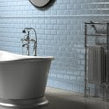 Retro Metro Mediterranean Blue 5cm x 15cm Dado Tile