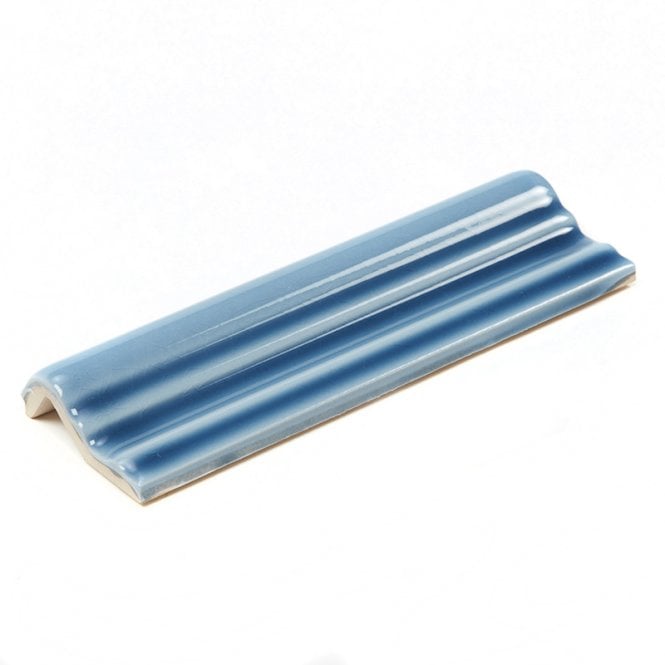 Retro Metro Ocean Blue 5cm x 15cm Dado Tile