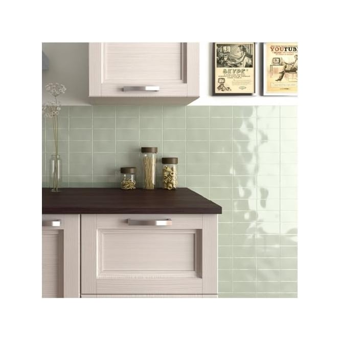 Retro Metro Sage 7.5cm x 15cm Wall Tile