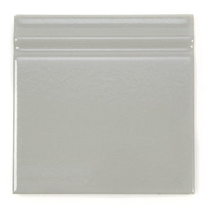 Retro Metro Silver Grey 15cm x 15cm Skirting Tile