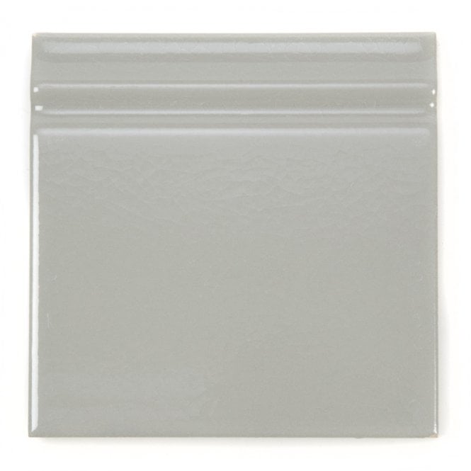 Retro Metro Silver Grey 15cm x 15cm Skirting Tile