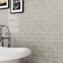 Retro Metro Silver Grey 7.5cm x 15cm Wall Tile