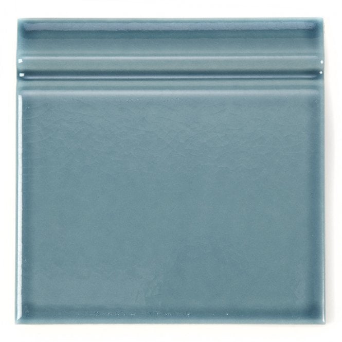 Retro Metro Steel Blue 15cm x 15cm Skirting Tile
