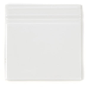 Retro Metro White 15cm x 15cm Skirting Tile