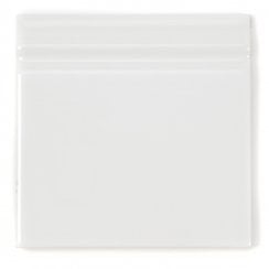 Retro Metro White 15cm x 15cm Skirting Tile