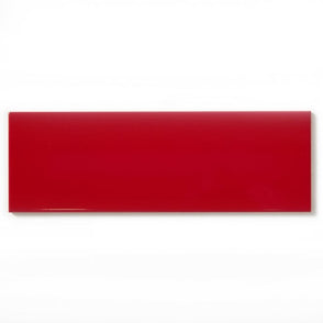 Ribesalbes Ceramica Rhian Red Gloss 10cm x 30cm Wall Tile