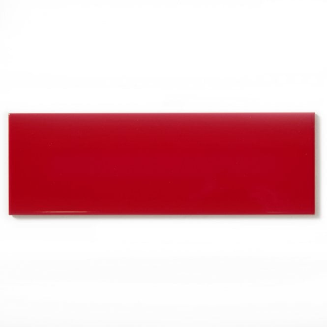 Ribesalbes Ceramica Rhian Red Gloss 10cm x 30cm Wall Tile