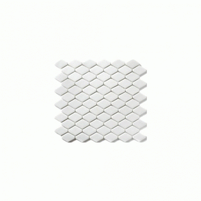 Rhombi Pressed White 30cm x 30cm Mosaic Tile